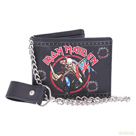 Iron Maiden: Iron Maiden The Trooper Embossed Wallet With Chain