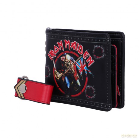 Iron Maiden: Iron Maiden The Trooper Embossed Wallet With Chain