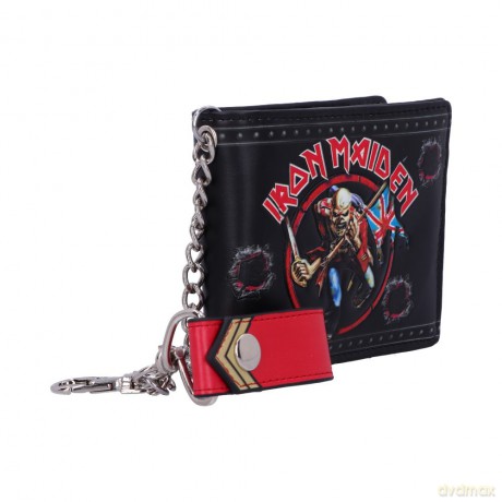 Iron Maiden: Iron Maiden The Trooper Embossed Wallet With Chain