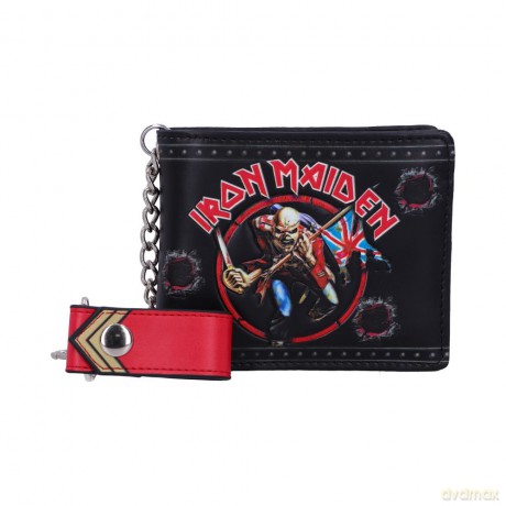 Iron Maiden: Iron Maiden The Trooper Embossed Wallet With Chain