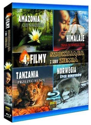 Szokująca ZIemia: Amazonia / Himalaje / Norwegia / Tanzania [BOX] [4xBlu-Ray]