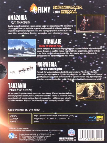 Szokująca ZIemia: Amazonia / Himalaje / Norwegia / Tanzania [BOX] [4xBlu-Ray]