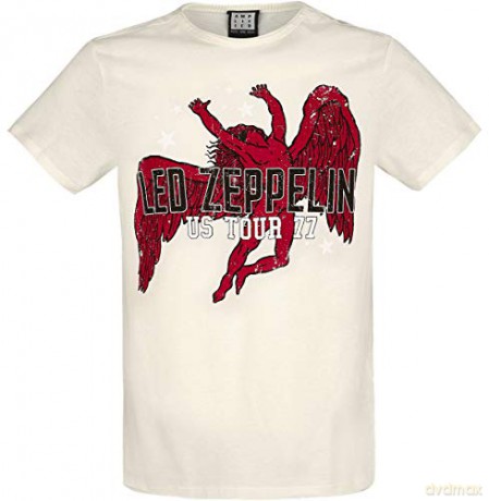 Led Zeppelin: Us Tour 77 (Icarus) L T-shirt biały