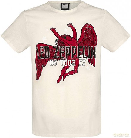 Led Zeppelin: Us Tour 77 (Icarus) L T-shirt biały