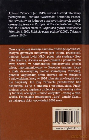 Czas Szybko się Starzeje (twarda) - Antonio Tabucchi [KSIĄŻKA]
