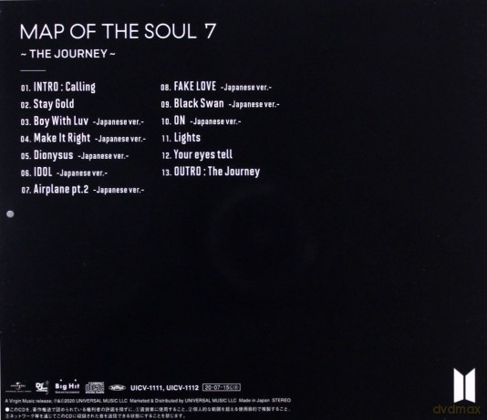BTS: Map Of The Soul: 7 ~ The Journey Standard Edition (First-Press) (Limited) [CD]