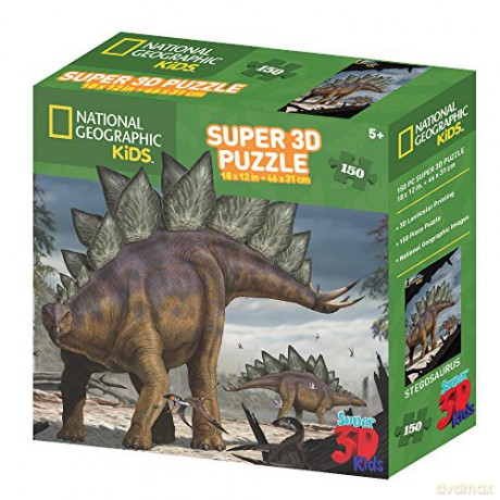 National Geographic Kids Super 3D Stegosaurus Dinosaur 150 el. [PUZZLE]