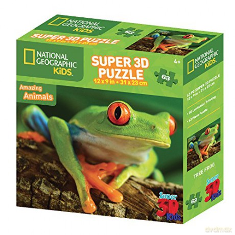 National Geographic Super 3D Effect Tree Frog Puzzle 63 el. [PUZZLE]