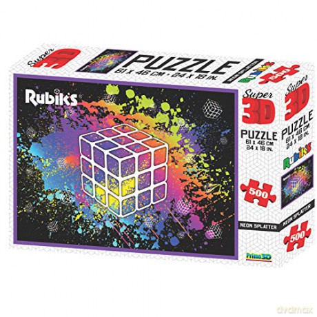 Rubiks Neon Splatter Super 3D Effect 500 el. [PUZZLE]