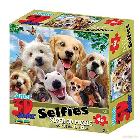 Selfie Dogs 3D Effect 48 el. [PUZZLE]