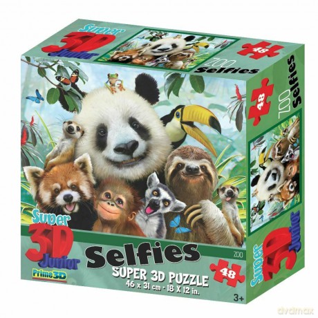 Selfie Zoo 3D Effect 48 el. [PUZZLE]