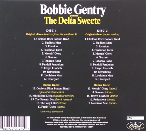 Bobbie Gentry: The Delta Sweete [2CD]