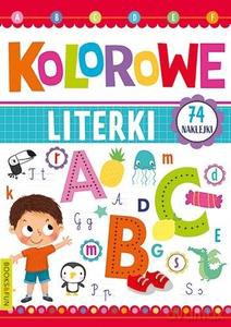 Kolorowe literki plus naklejki [KSIĄŻKA]