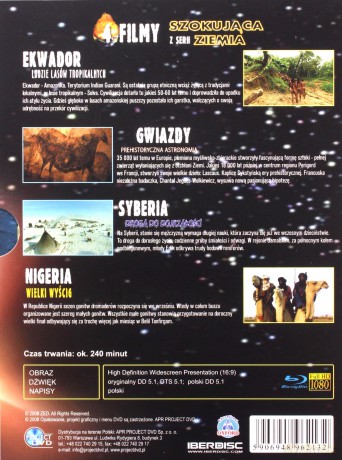 Szokująca Ziemia: Ekwador / Gwiazdy / Syberia / Ameryka [BOX] [4xBlu-Ray]