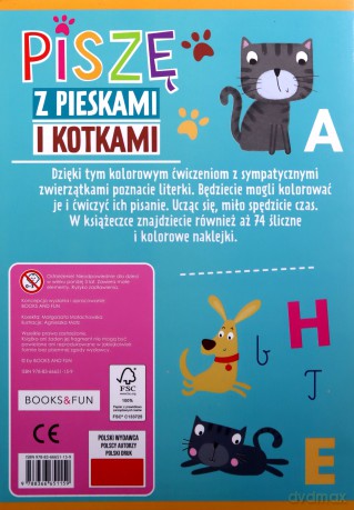 Piszę z pieskami i kotkami plus naklejki [KSIĄŻKA]