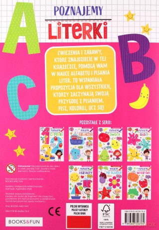 Poznajemy literki abc plus naklejki [KSIĄŻKA]