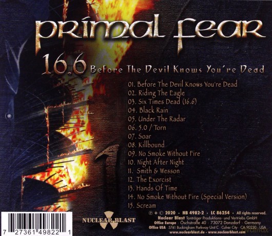 Primal Fear: 16.6 Before The Devil Knows You're Dead [CD]