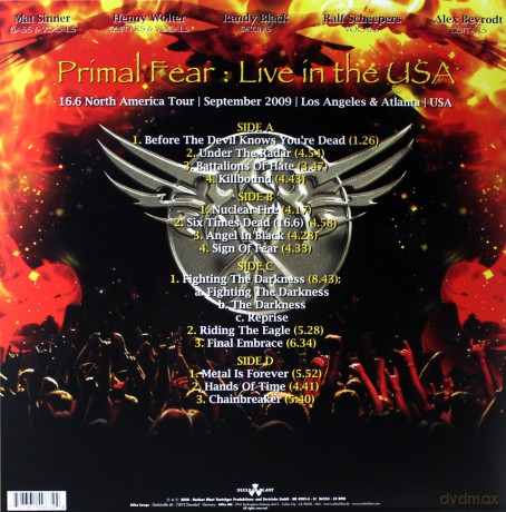 Primal Fear: Live In The USA [2xWinyl]