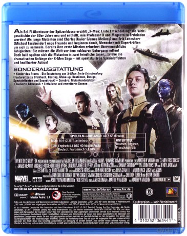 X-Men: First Class (X-Men: Pierwsza klasa) [Blu-Ray]