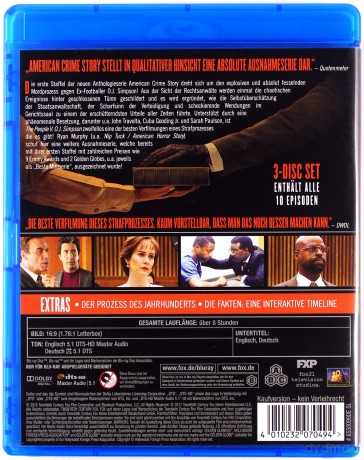 American Crime Story: The People v. O.J. Simpson [3xBlu-Ray]
