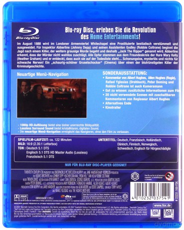 From Hell (Z piekła rodem) [Blu-Ray]