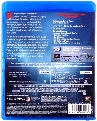 Abraham Lincoln: Vampire Hunter (Abraham Lincoln: Łowca wampirów) [Blu-Ray 3D]+[Blu-Ray]