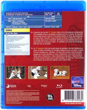 101 Dalmatians (101 dalmatyńczyków) (Disney) [Blu-Ray]