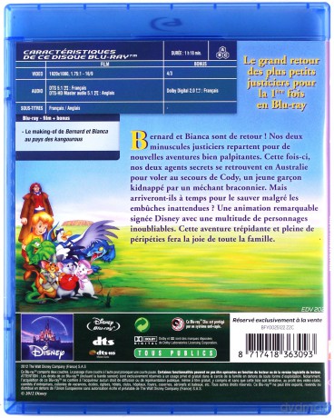 The Rescuers Down Under (Bernard i Bianka w krainie kangurów) (Disney) [Blu-Ray]