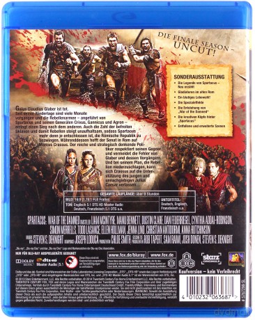 Spartacus: War of the Damned Season 3 (Spartakus: Krew i piach) [4xBlu-Ray]