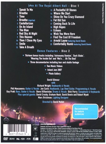 David Gilmour: Remember That Night: Live at the Royal Albert Hall [DVD]