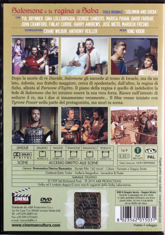 Salomone E La Regina Di Saba (Salomon i królowa Saby) [DVD]