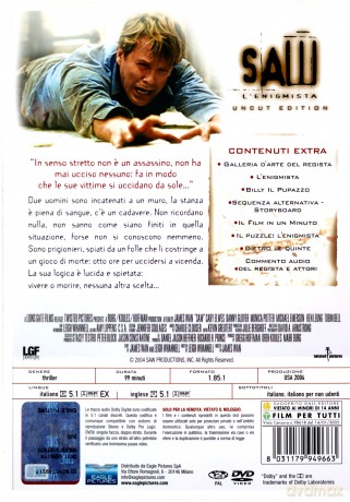 Saw (Special Edition - Uncut with tarot card) (Piła) [DVD]