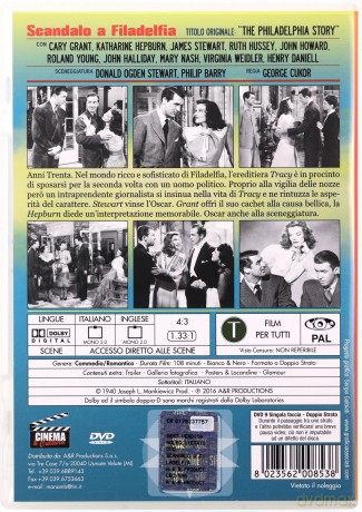 The Philadelphia Story (Filadelfijska opowieść) [DVD]