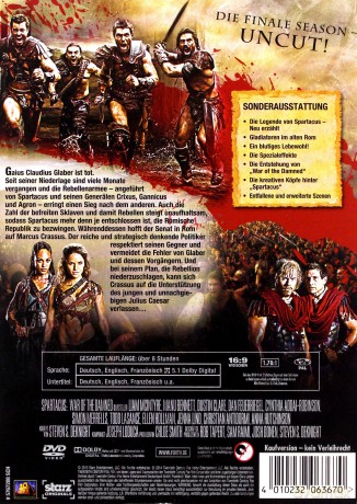 Spartacus: War of the Damned Season 3 (Spartakus: Krew i piach) [BOX] [4DVD]