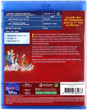 101 Dalmatians II: Patch's London (101 dalmatyńczyków II: Londyńska przygoda) (Disney) [Blu-Ray]