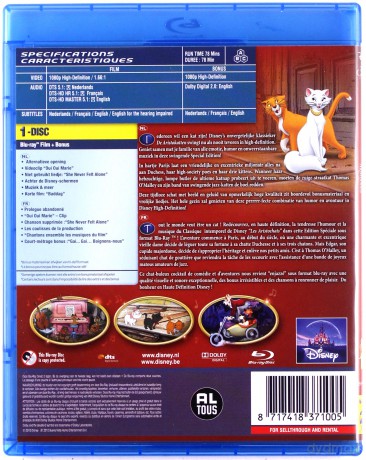 The Aristocats (Aryskotraci) (Disney) [Blu-Ray]