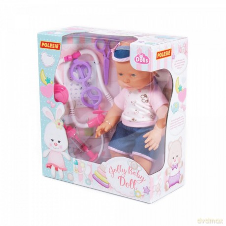 Bobas Wesoły 35 cm z zestawem Lekarz