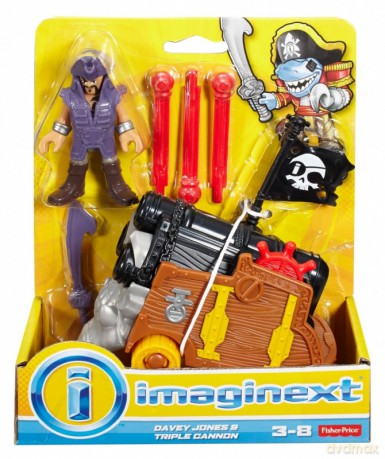 Piraci Davey Jones i Potrójna Armata Imaginext [FIGURKA]