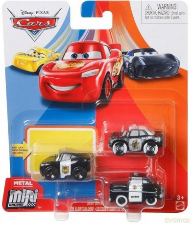 Pojazd Cars Mikroauta 3-pak Zastępcy Szeryfa