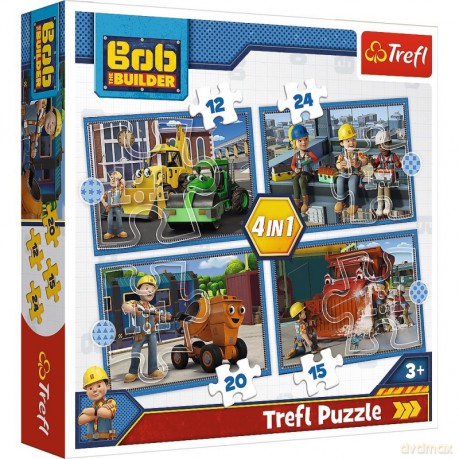 Puzzle 4w1 Pracowity dzień Bob Budowniczy [PUZZLE]