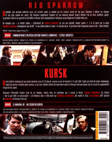 Red Sparrow / Kursk (Czerwona jaskółka) [2xBlu-Ray]