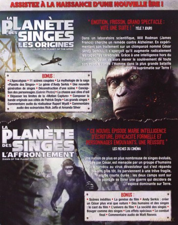 Rise of the Planet of the Apes / Dawn of the Planet of the Apes (Geneza planety małp / Ewolucja planety małp) [BOX] [2xBlu-Ray]