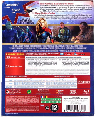 Captain Marvel (Kapitan Marvel) (steelbook) [Blu-Ray 3D]+[Blu-Ray]