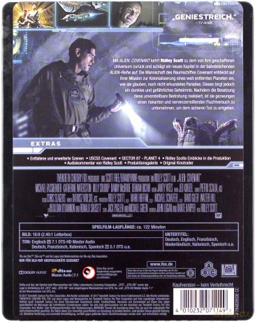 Obcy: Przymierze (steelbook) [Blu-Ray]