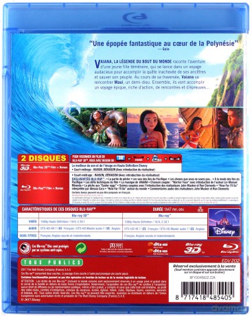 Moana (Vaiana: Skarb oceanu) (Disney) [Blu-Ray 3D]+[Blu-Ray]