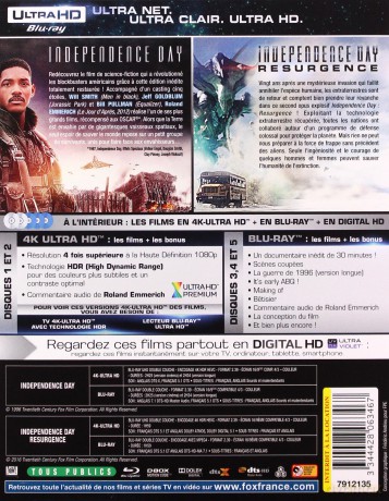 Independence Day / Resurgence (Dzień Niepodległości / Odrodzenie) [2xBlu-Ray 4K]+[2xBlu-Ray]