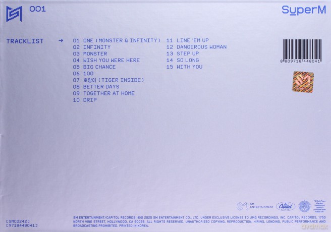SuperM: SuperM The 1st 'Album SuperM' - Unit B Ver. Baekhyun, Mark, Lukas International Edition [CD]