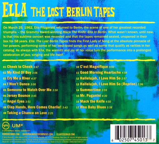 Ella Fitzgerald: The Lost Berlin Tapes [CD]