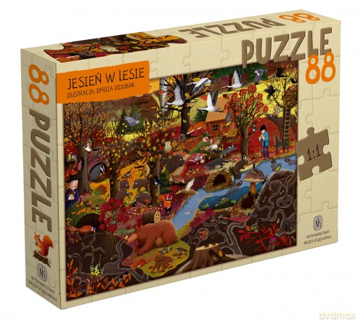 Jesień w lesie (wiek: 3+ lat) - Emilia Dziubak, Emilia Dziubak [PUZZLE]