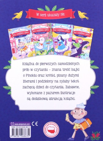 Już czytam sam. Pinokio. Duże litery i podział na sylaby - Anna Podgórska [KSIĄŻKA]